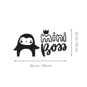 Mini Boss Penguin - Naljepnica za zid dječje sobe