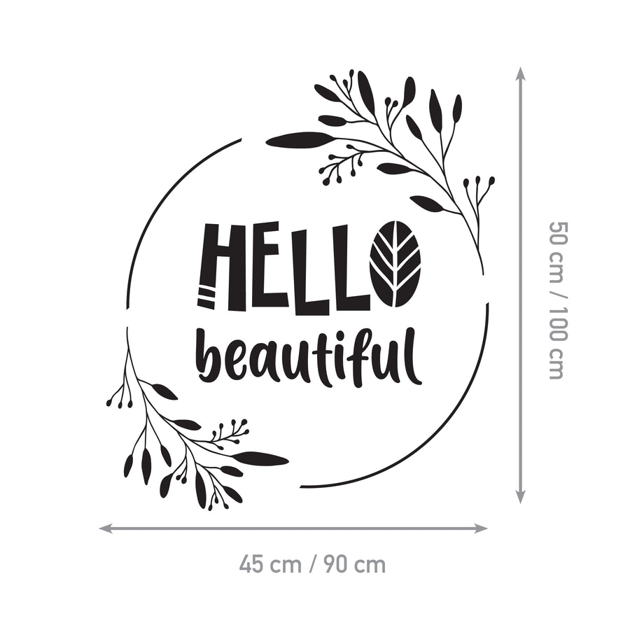 Hello Beautiful - Naljepnica za zid dječje sobe