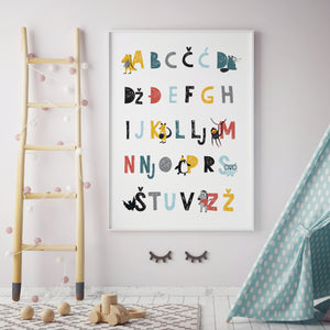 Happy Letters  - ilustracija za dječju sobu