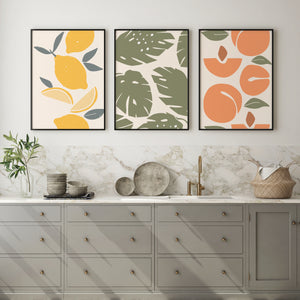 Pastel Fruits - Komplet ilustracija za dom