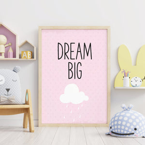 Ilustracija Za Dječju Sobu - Dream Big Cloud - Ilustracija Za Dječju Sobu