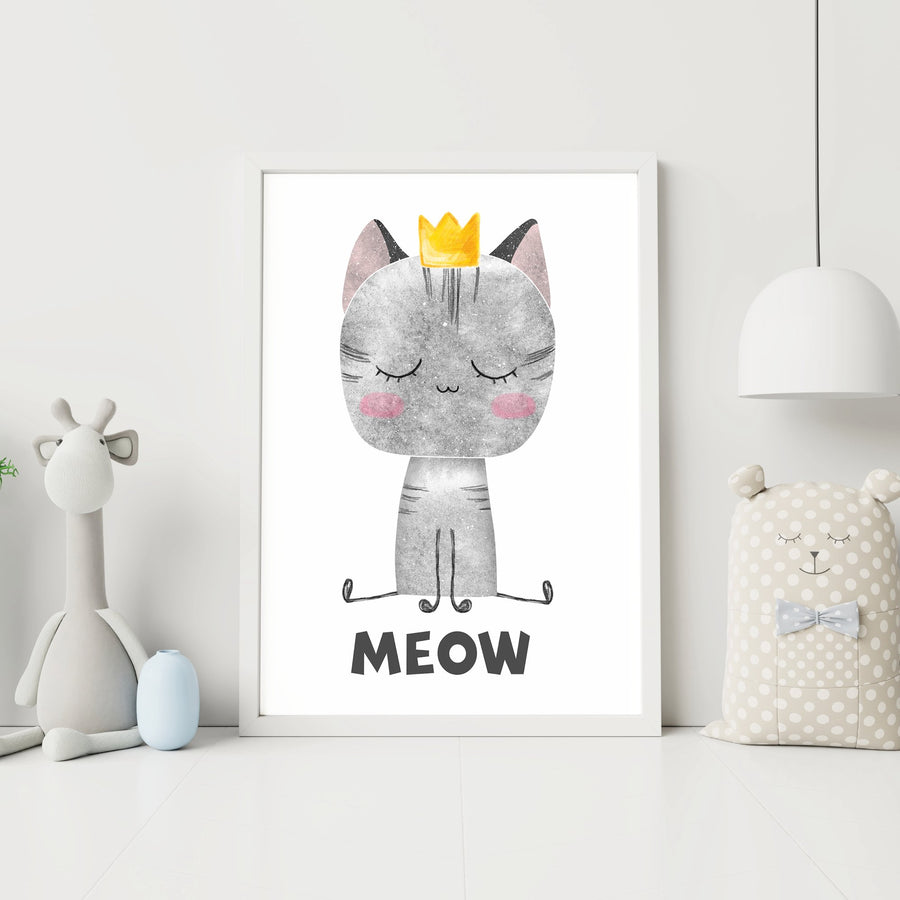 Ilustracija Za Dječju Sobu - Meow - Ilustracija Za Dječju Sobu