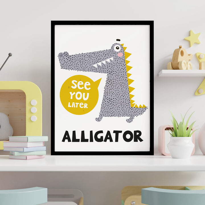 Ilustracija Za Dječju Sobu - See You Later Aligator- Ilustracija Za Dječju Sobu