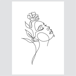 Line Art & Flowers - Komplet ilustracija za dom