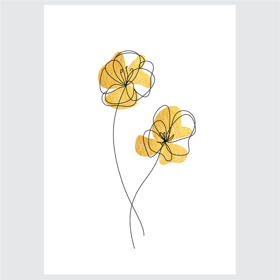 Minimal Flowers - Posteri (bez okvira) ili Slike Na Platnu (spremne za na zid)