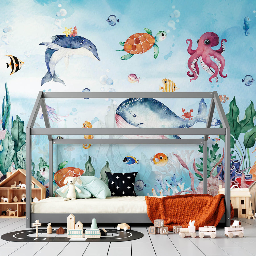 Underwater Friends - Zidna Tapeta - Mural