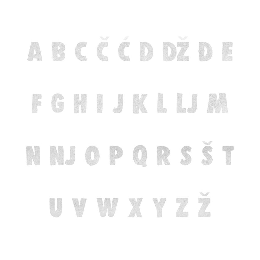 Watercolor Alphabet 2 - Large - Visina slova 30 cm