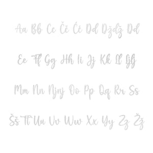 Watercolor Alphabet 1 - Small - Visina (prvog slova) 15 cm