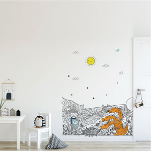 Zidna Tapeta Za Dječju Sobu - Mural - Coloring Knight Zidna Tapeta - Mural