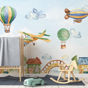 Zidna Tapeta Za Dječju Sobu - Mural - Flying Sky Zidna Tapeta - Mural