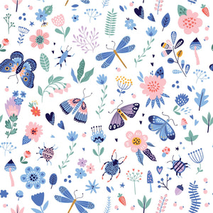 Zidna Tapeta Za Dječju Sobu - Pattern - Butterflies Zidna Tapeta Za Dječju Sobu - Pattern