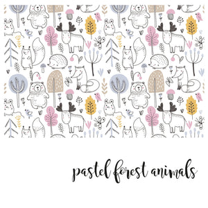 Zidna Tapeta Za Dječju Sobu - Pattern - Pastel Forest Animals Zidna Tapeta Za Dječju Sobu - Pattern