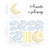 Naljepnice za zid dječje sobe | Moon and Clouds - Slika 2