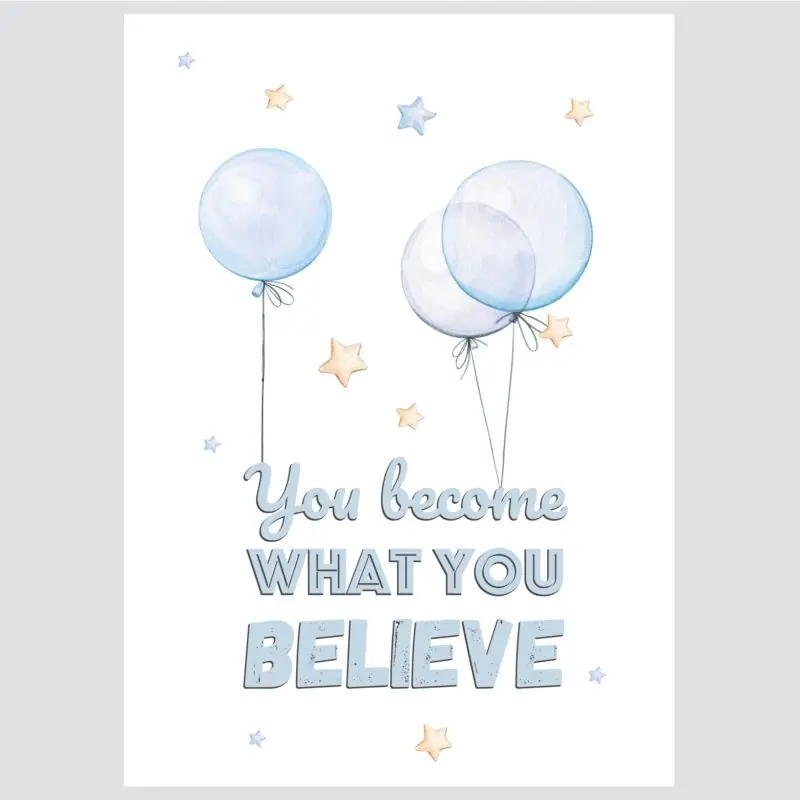 Poster ili Slika na platnu za dječju sobu - Bunny Swing & Balloons No2 | HIAWorkshop® - Slika 3
