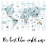 Zidna Tapeta Za Dječju Sobu | The Best Blue World Map - Slika 2