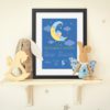 Personalizirani dječji poster ili slika na platnu | Blue Moon