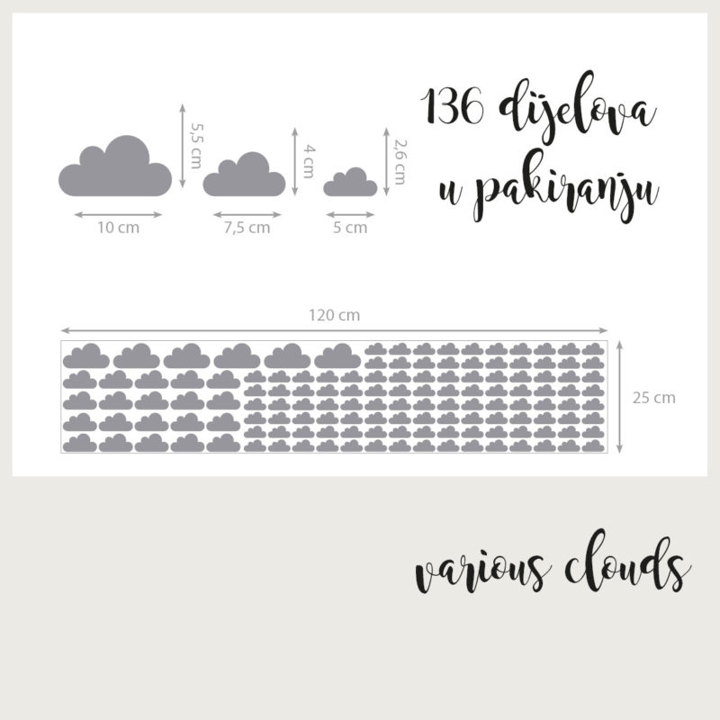 Naljepnice za zid | Various Clouds - Slika 3