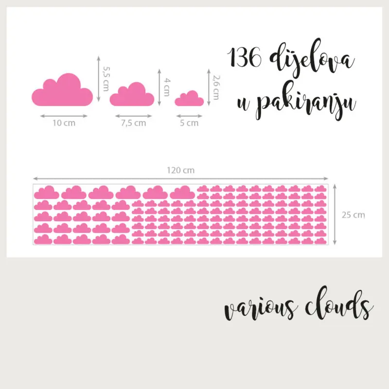 Naljepnice za zid | Various Clouds - Slika 5