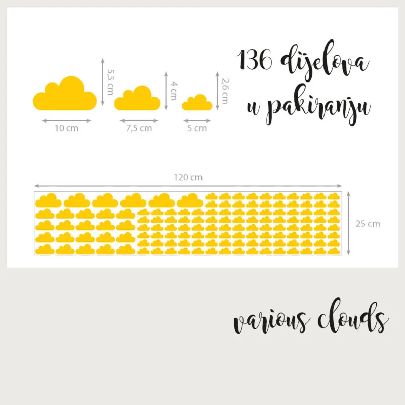 Naljepnice za zid | Various Clouds - Slika 6