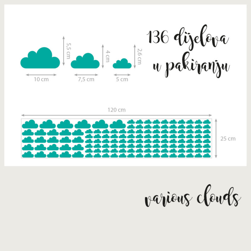 Naljepnice za zid | Various Clouds - Slika 7