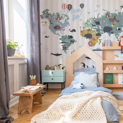 Zidna Tapeta Za Dječju Sobu | Animals Across The World