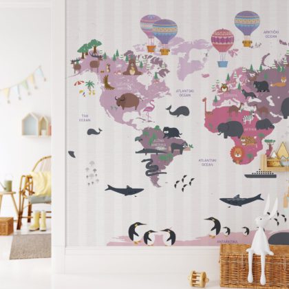 Zidna Tapeta Za Dječju Sobu | Animals Across The World 2