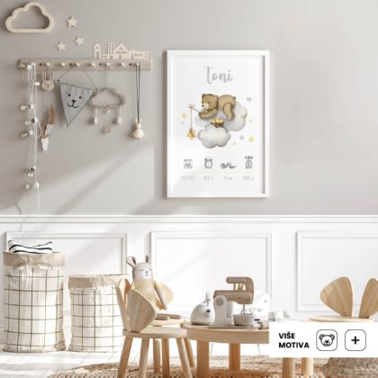 Personalizirani dječji poster ili slika na platnu | Teddy's Fishing Adventure | HIAWorkshop®