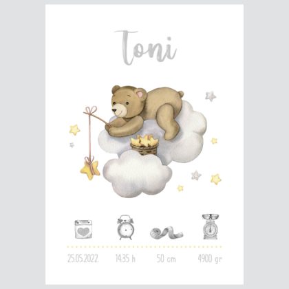 Personalizirani dječji poster ili slika na platnu | Teddy's Fishing Adventure | HIAWorkshop®