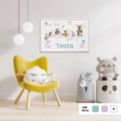 Personalizirani dječji poster ili slika na platnu | Forest Orchestra | HIAWorkshop®