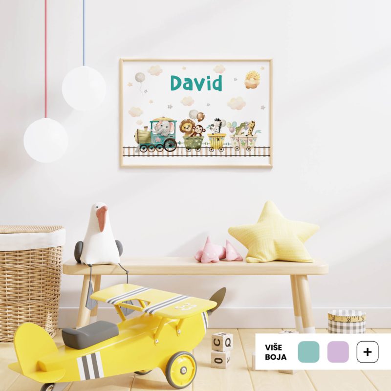 Personalizirani dječji poster ili slika na platnu | Carnival Train | HIAWorkshop® - Slika 5