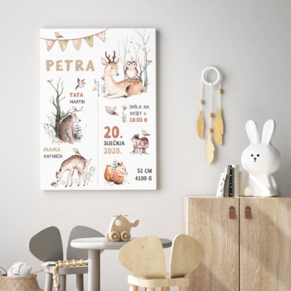 Personalizirani dječji poster ili slika na platnu | Fairy Forest