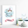 Personalizirani dječji poster ili slika na platnu | Blue Whale