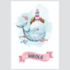 Personalizirani dječji poster ili slika na platnu | Blue Whale - Slika 2