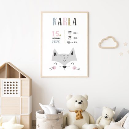 Personalizirani dječji poster ili slika na platnu | Cuddly Fox