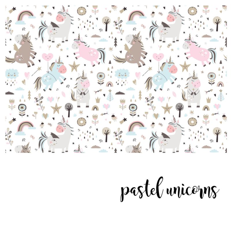 Zidna Tapeta Za Dječju Sobu - Pattern - Pastel Unicorns Zidna Tapeta Za Dječju Sobu - Pattern