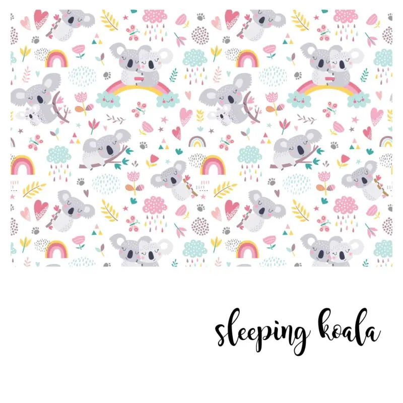 Zidna Tapeta Za Dječju Sobu - Pattern - Sleeping Koala Zidna Tapeta Za Dječju Sobu - Pattern