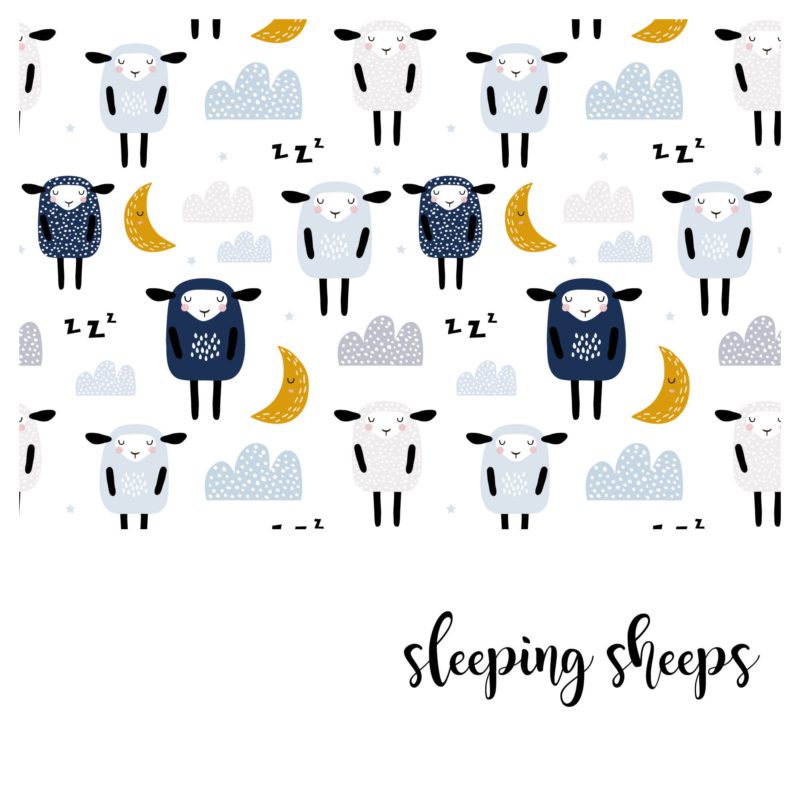 Zidna Tapeta Za Dječju Sobu - Pattern - Sleeping Sheeps Zidna Tapeta Za Dječju Sobu - Pattern