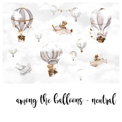 Zidna Tapeta Za Dječju Sobu | Among The Balloons Neutral | HIAWorkshop®