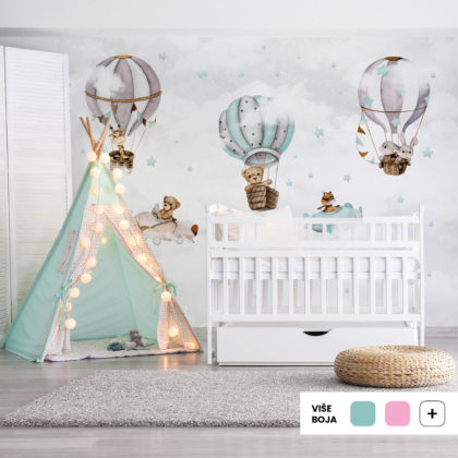 Zidna Tapeta Za Dječju Sobu | Among The Stars Mint | HIAWorkshop®