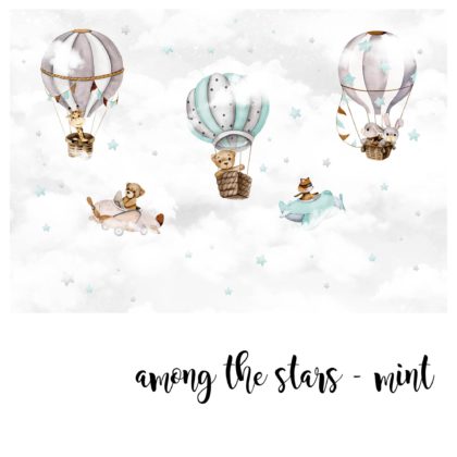 Zidna Tapeta Za Dječju Sobu | Among The Stars Mint | HIAWorkshop®