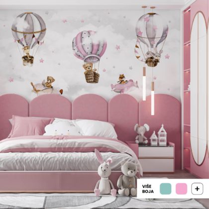 Zidna Tapeta Za Dječju Sobu | Among The Stars Pink | HIAWorkshop®