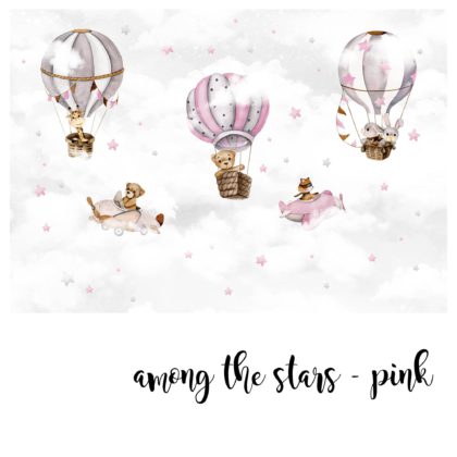 Zidna Tapeta Za Dječju Sobu | Among The Stars Pink | HIAWorkshop®