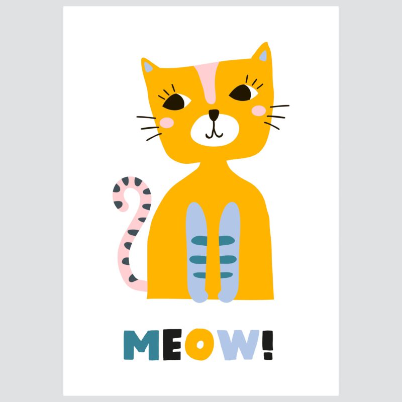 Dječji posteri ili slike na platnu | Meow - Slika 3
