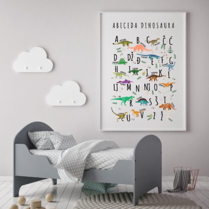 Poster ili Slika na platnu za dječju sobu | Abeceda dinosaura