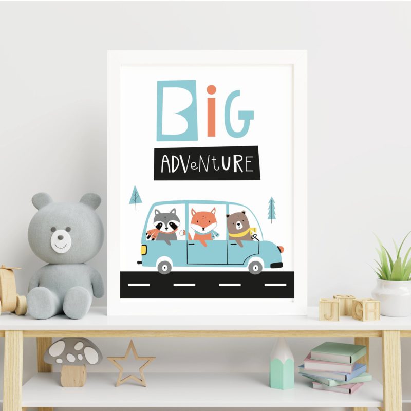 Ilustracija Za Dječju Sobu - Big Adventure - Ilustracija Za Dječju Sobu