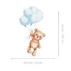 Naljepnice za zid dječje sobe | Flying Teddy - Slika 5