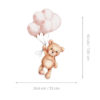 Naljepnice za zid dječje sobe | Flying Teddy - Slika 6
