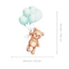 Naljepnice za zid dječje sobe | Flying Teddy - Slika 3