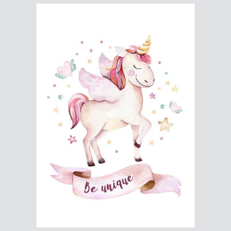 Komplet Ilustracija Za Dječju Sobu - Be Unicorn! - Komplet Ilustracija Za Dječju Sobu, 3 Kom.