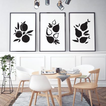 Posteri ili Slike na platnu | B&W Fruits